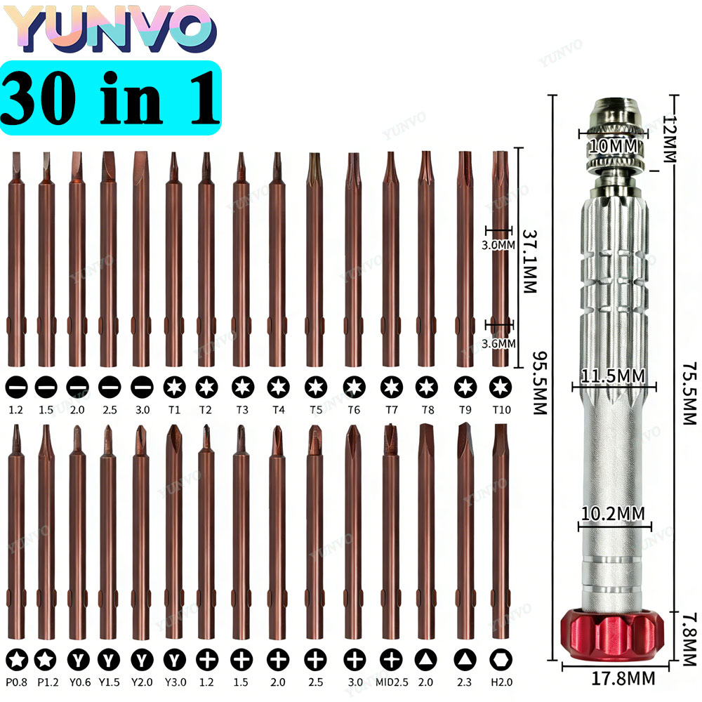 Micro Screwdriver Kit - طقم مفكات دقيقة مغناطيسية 30 في