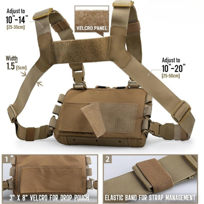 حزام سترة صيد التكتيكية حقيبة  - مراجعة Edc Carry Backpack وسعره