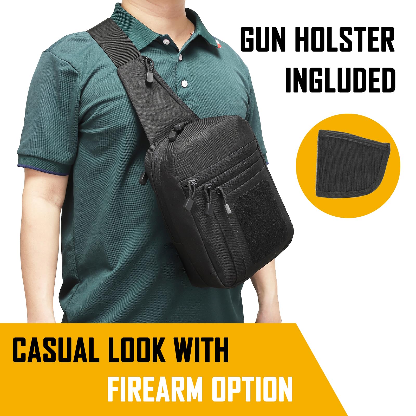 حقيبة كروس مخفية للرجال، حقيبة - مراجعة Edc Carry Handgun وسعره