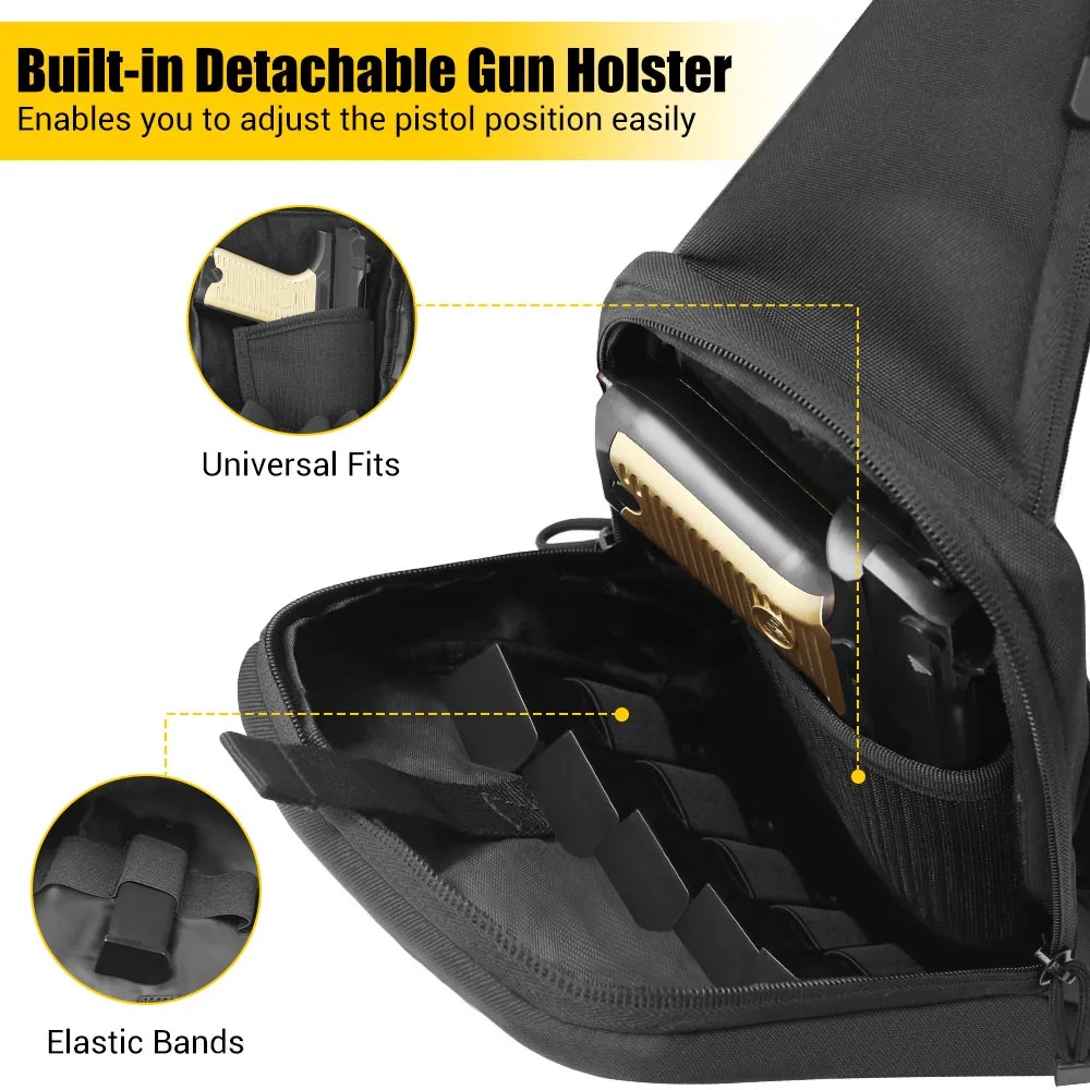 حقيبة صدرية مخفية لحمل المسدس، - مراجعة Edc Carry Bag For Pistol وسعره