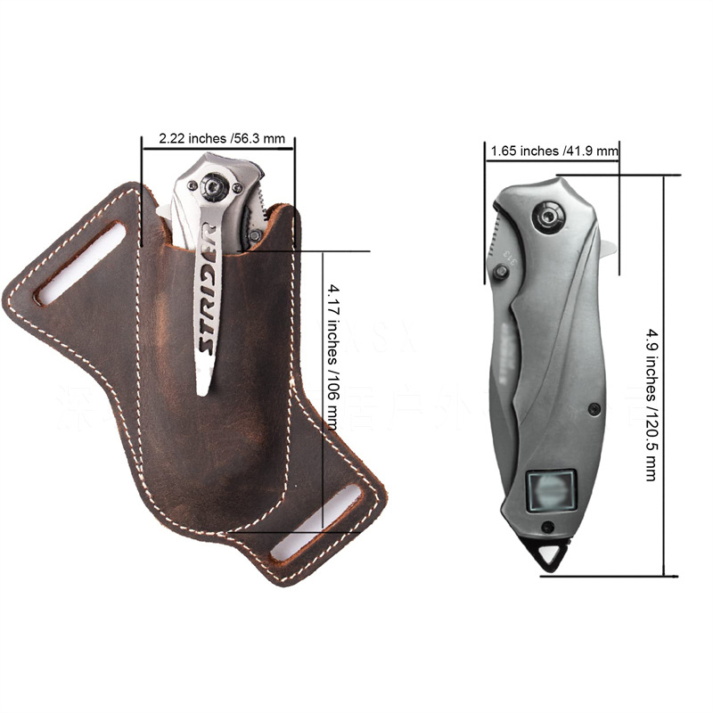 1 قطعة السكاكين الجلدية غمد ال - مراجعة Edc Everyday Carry Knives وسعره