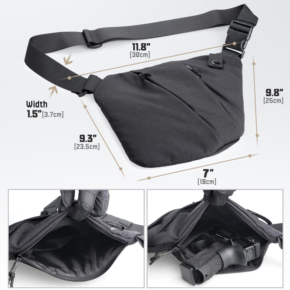 حقيبة حمل بندقية تكتيكية مخفية - مراجعة Edc Carry Bag For Pistol وسعره