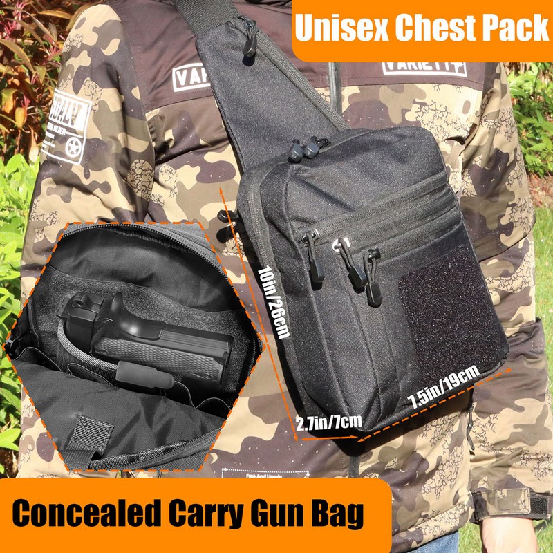 جديد التكتيكية حقيبة صدر للرجا - مراجعة Edc Carry Bag For Pistol وسعره