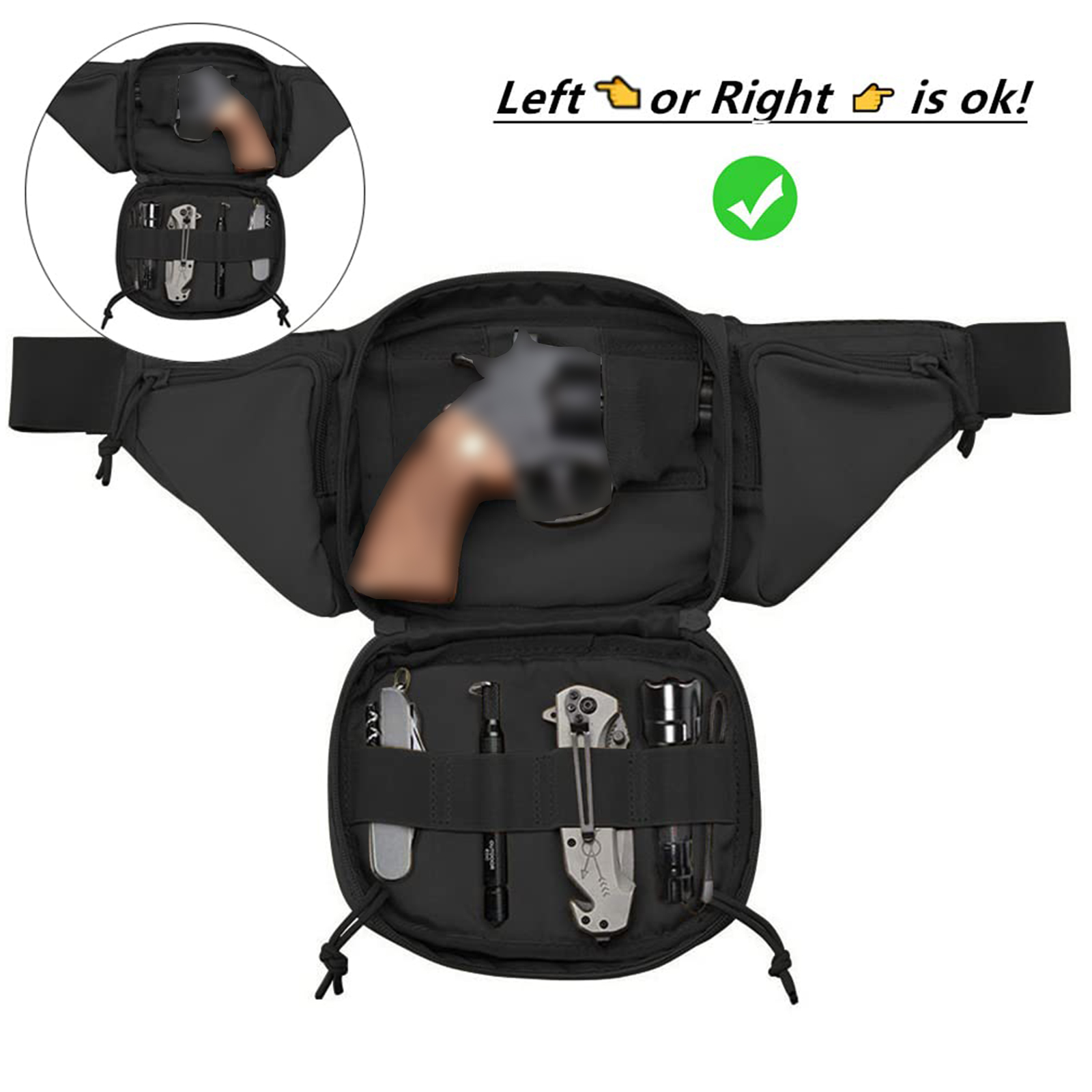 حقيبة خصر تكتيكية لحمل المسدس  - مراجعة Edc Carry Bag For Pistol وسعره